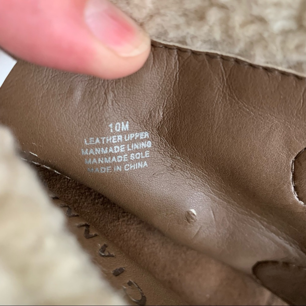 Gianni Bini Brown Leather Ankle Wedge Boots - Picture 6 of 6